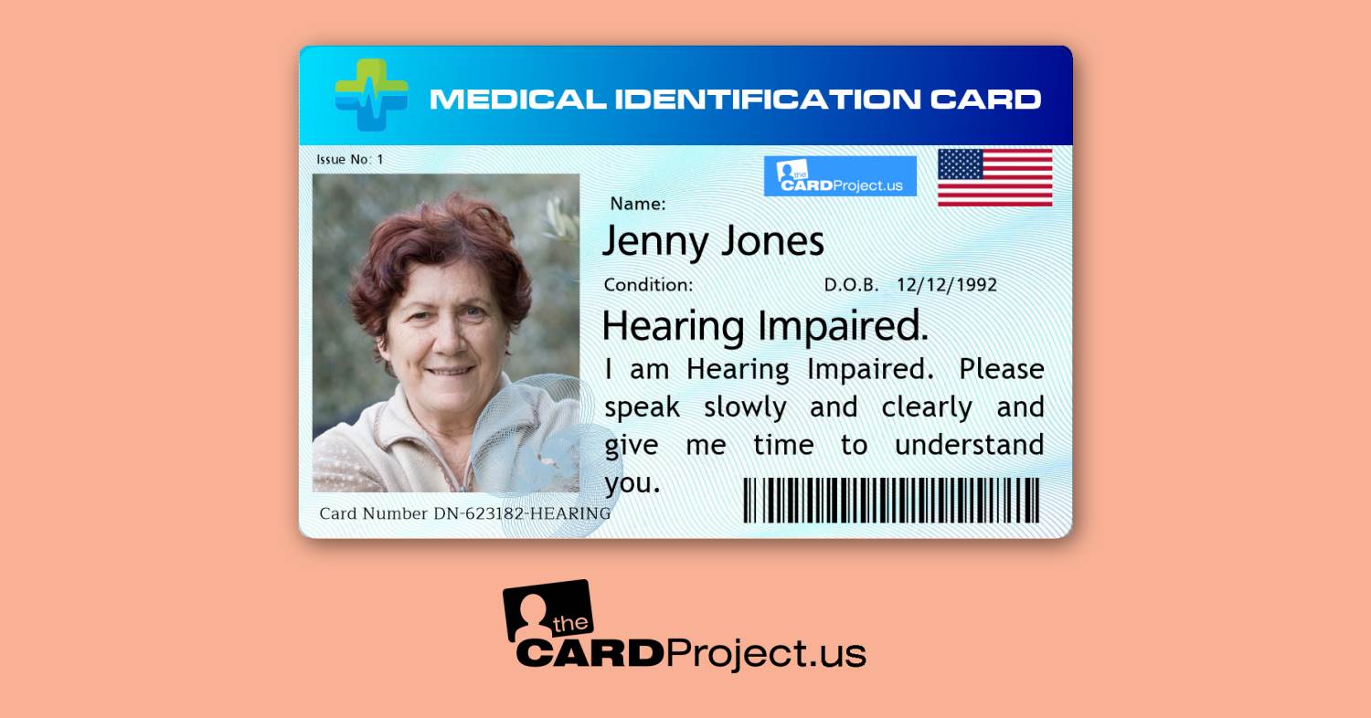 Hearing Impaired Premium Medical Card (FRONT)